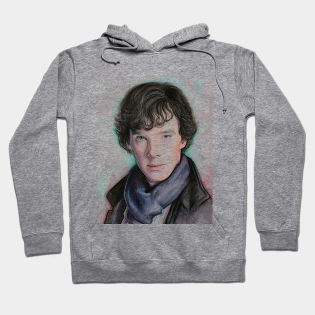 Sherlock Watercolor Hoodie by Olechka